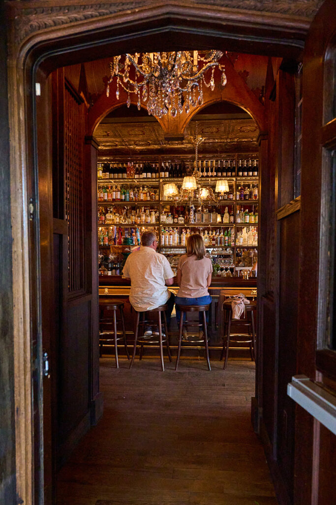 Couple sitting at a bar