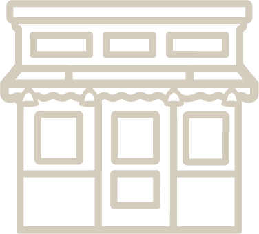 Simple storefront illustration in beige